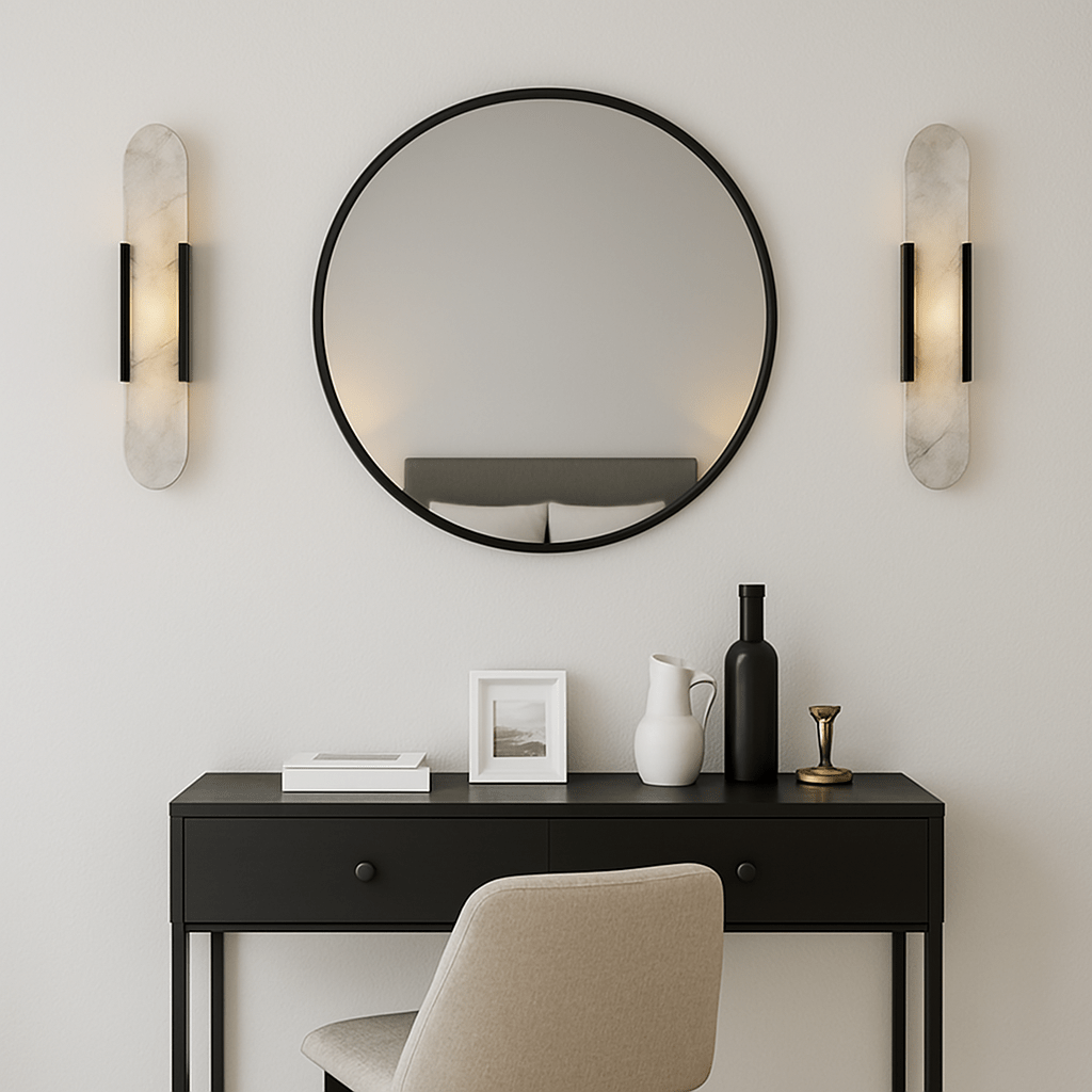 Modern Marble Brass Wall Sconce