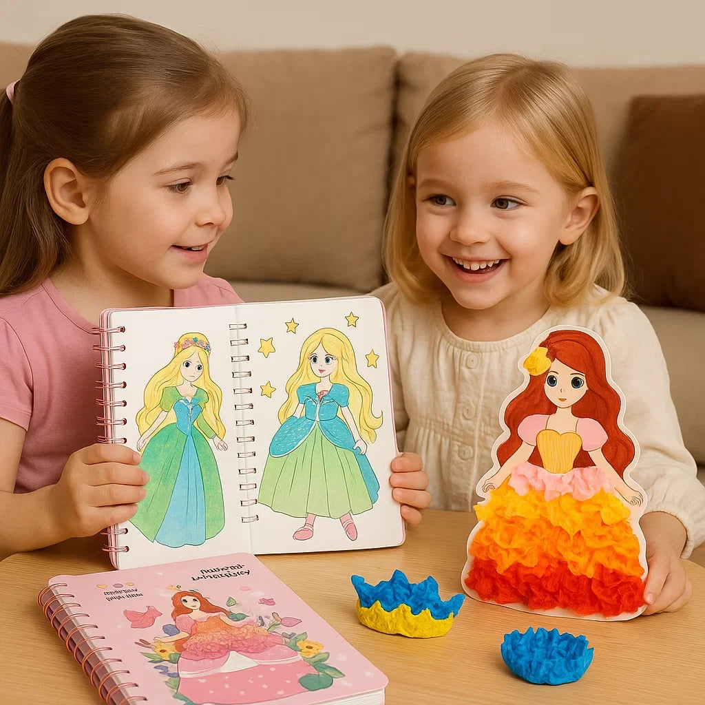 Kids Princess Fashion Design Drawing Activity Book
