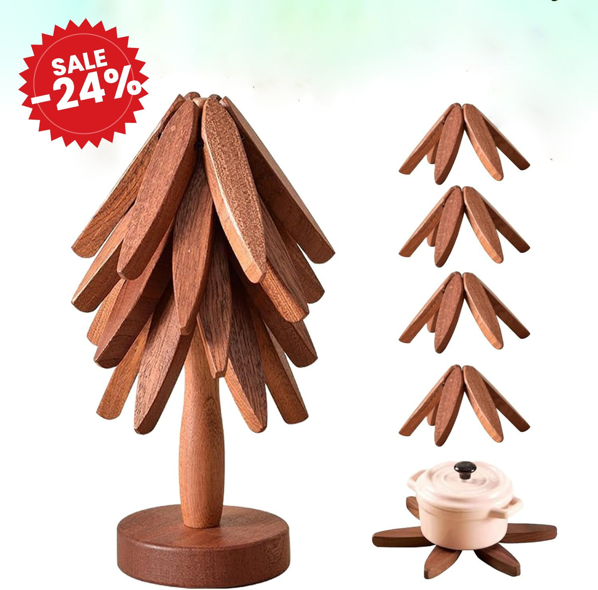 Wooden Trivets For Hot Dishes - SALE -24%