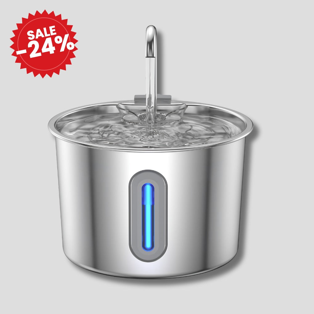 Stainless Steel Water Fountain for Cats and Dogs - SALE -24%