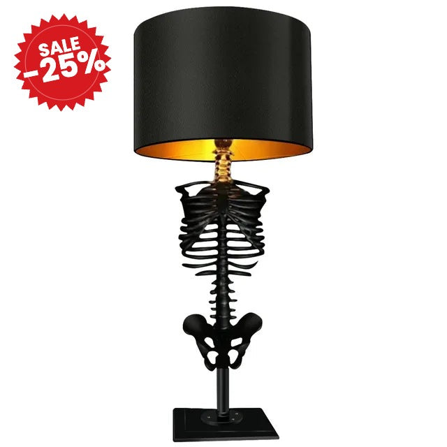 Handcrafted Gothic Skeleton Table Lamp - SALE -25%