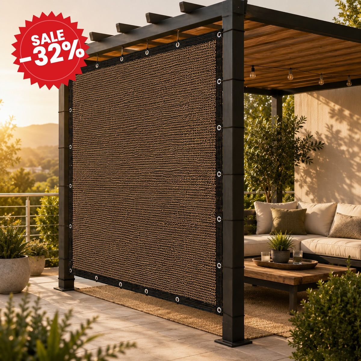 Water-Resistant Pergola Privacy Shade Panel - SALE -32%