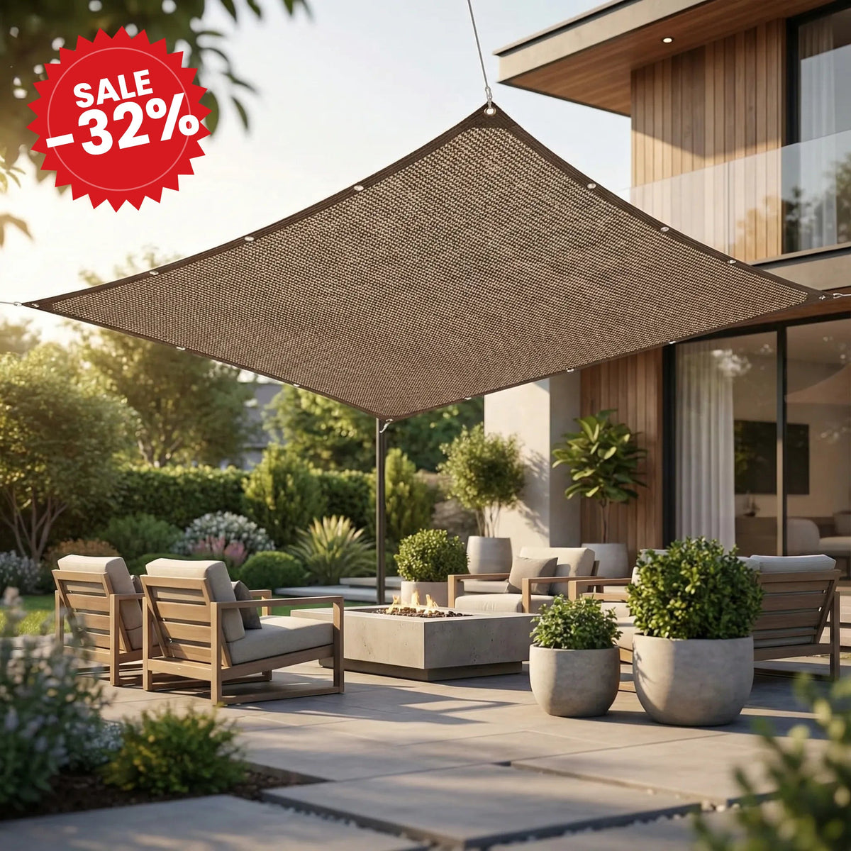 Breathable Rectangular Sun Shade Canopy - SALE -32%