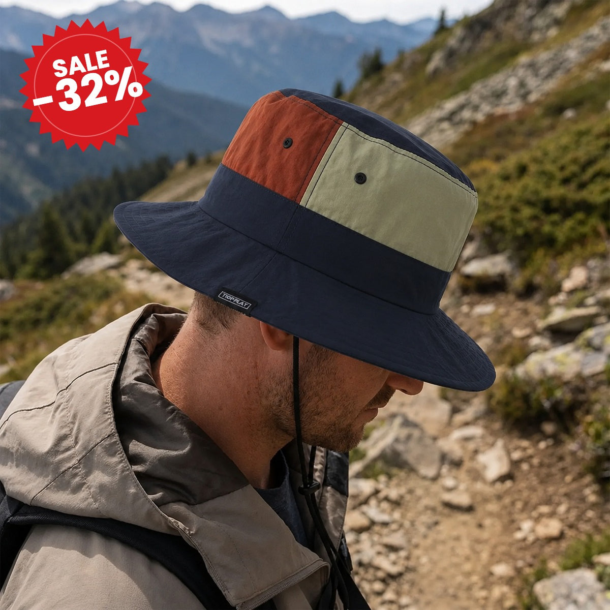 Quick-Dry Wide-Brim UV Bucket Hat - SALE -32%