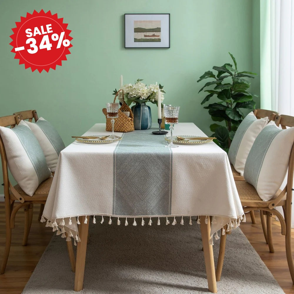 Glisstra Geometric Tassel Tablecloth - SALE -34%