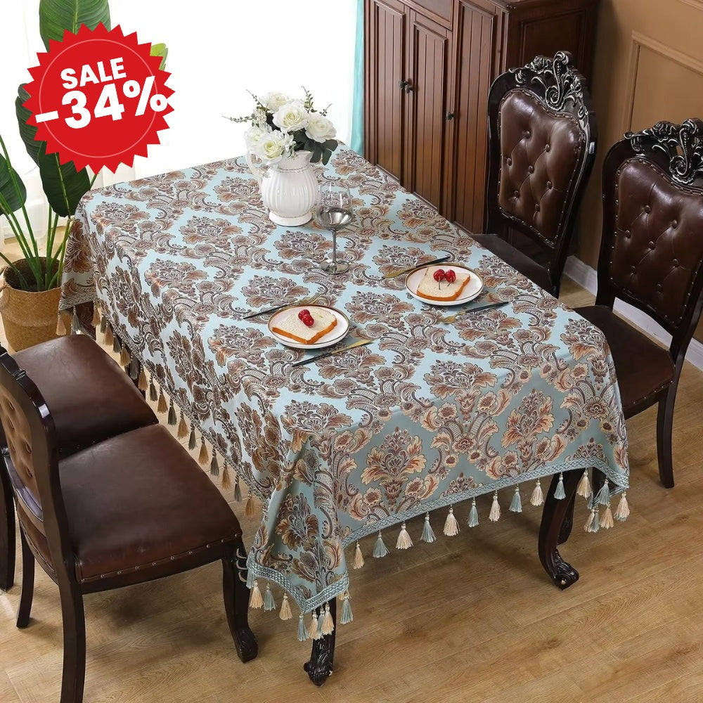 Vintessa Vintage Embroidered Tassel Tablecloth - SALE -34%
