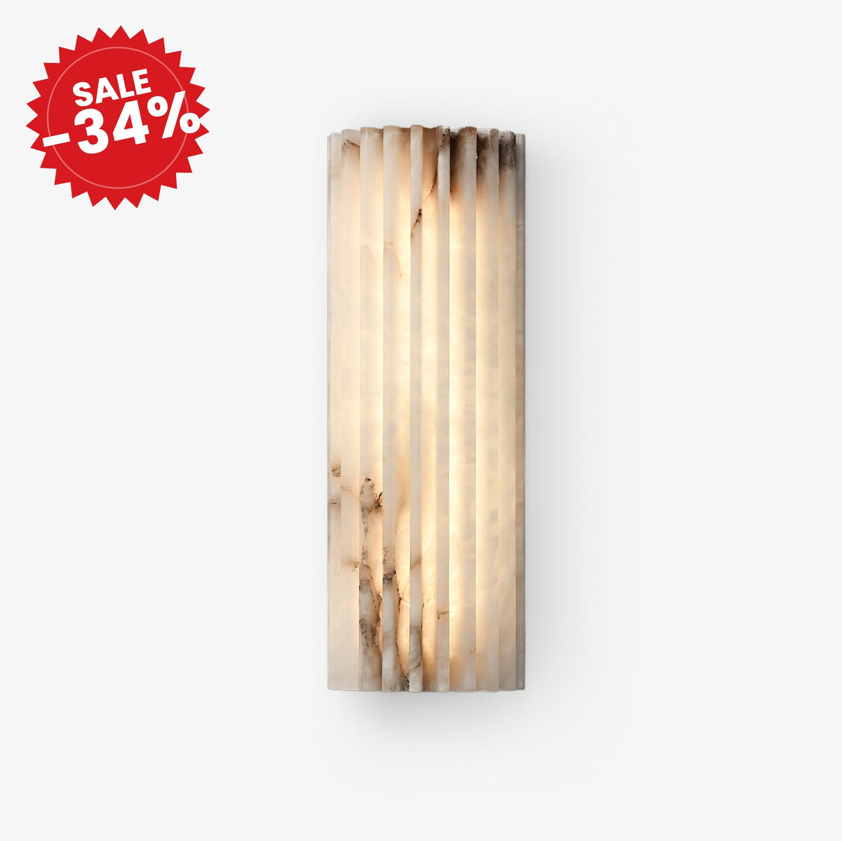 Rula Collection Alabaster Wall Light with Unique Veining - SALE -34%