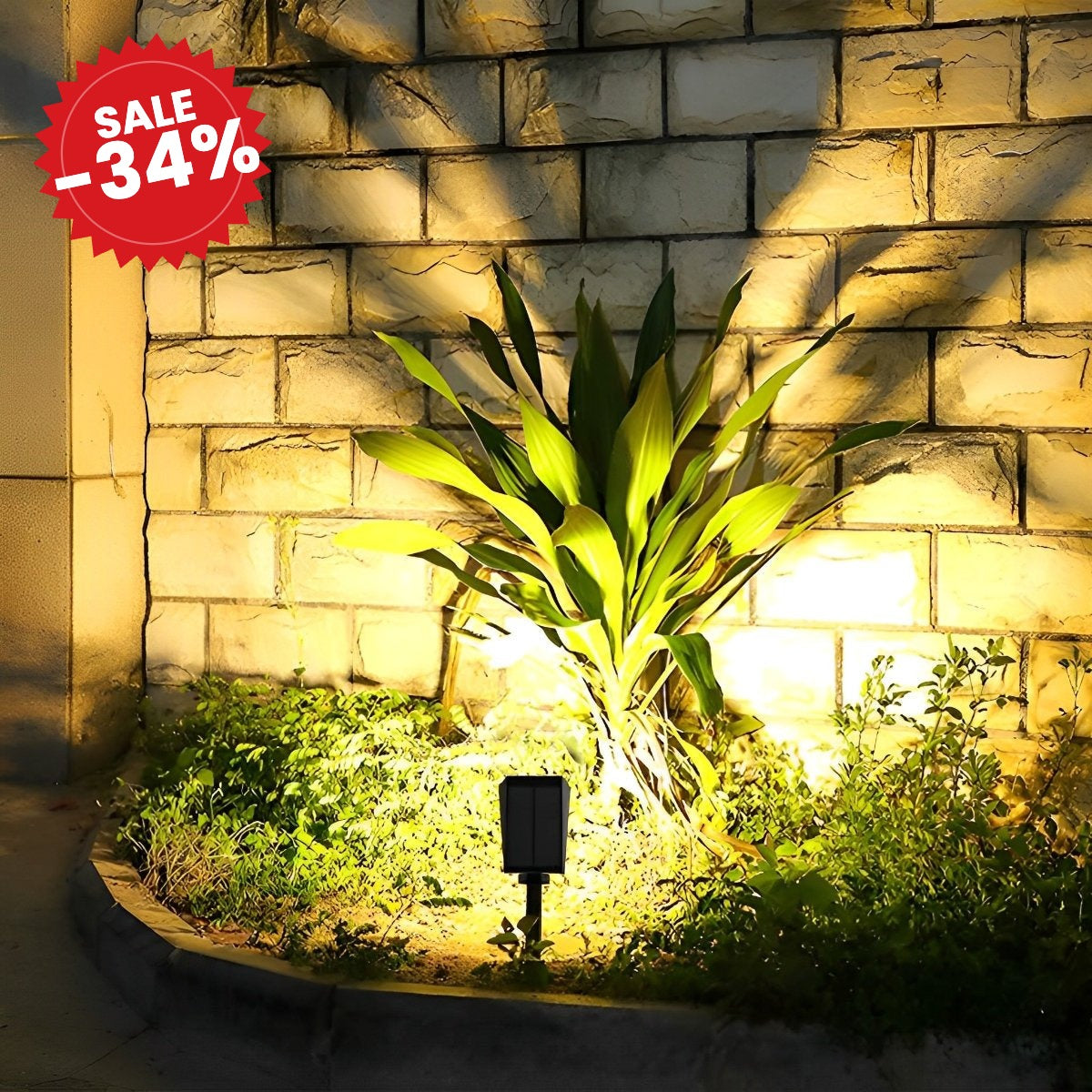 Elegant Solar Spotlight Outdoor Lights with Adjustable LED and IP68 Waterproof - SALE -34%