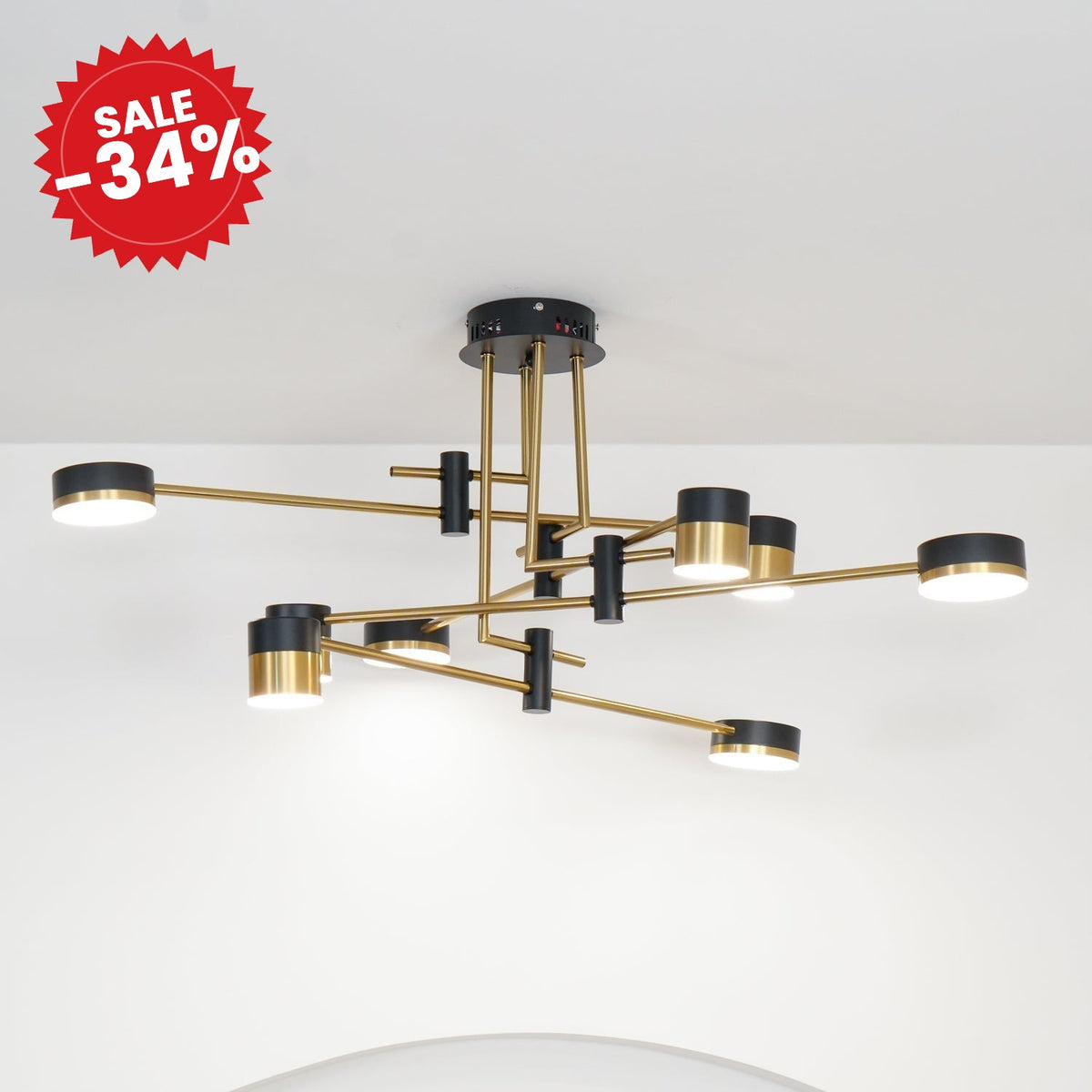 Sculptural Chandelier Contemporary with Integrated LED Lighting - SALE -34%