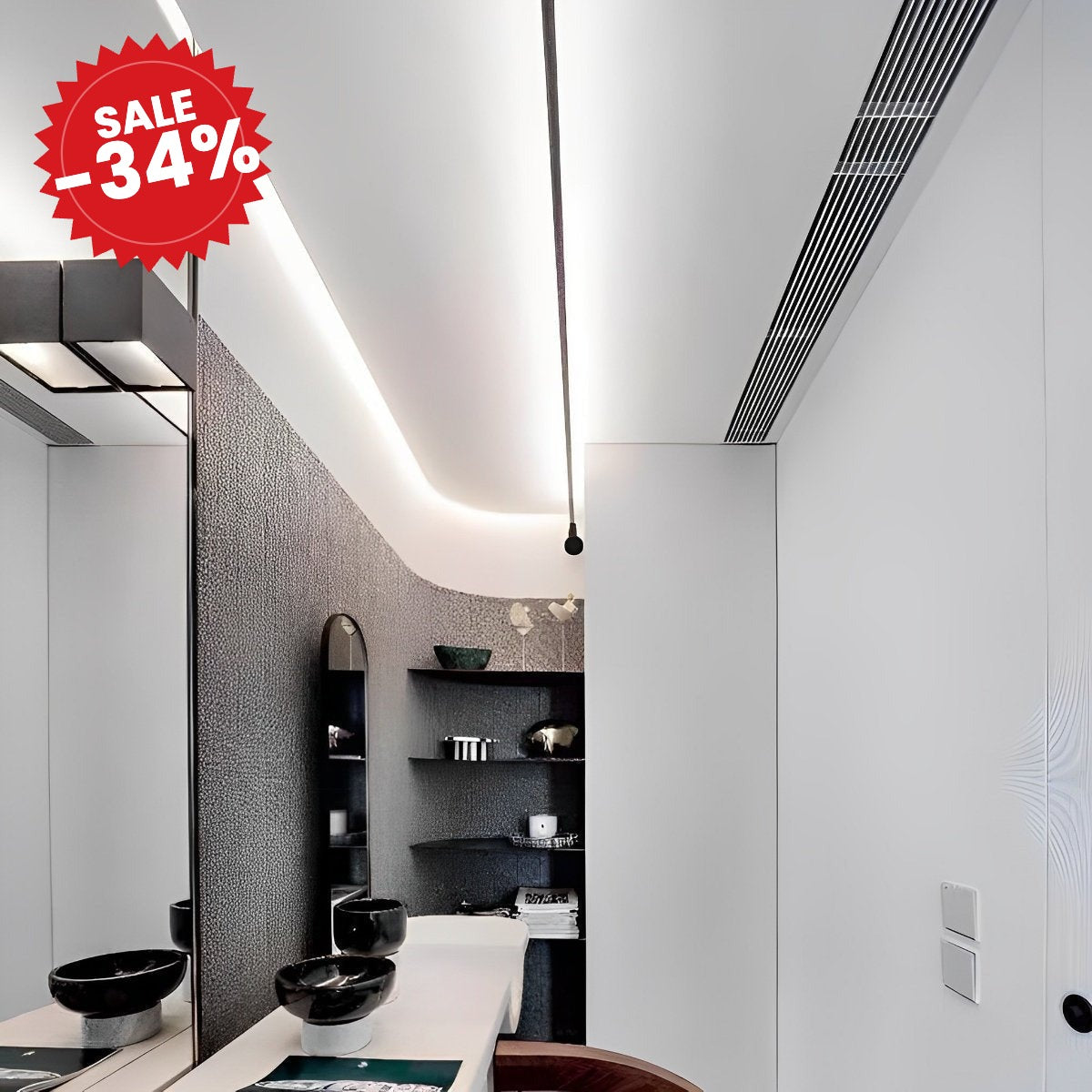 Modern Linear LED Strip Light with Rotatable Base - SALE -34%