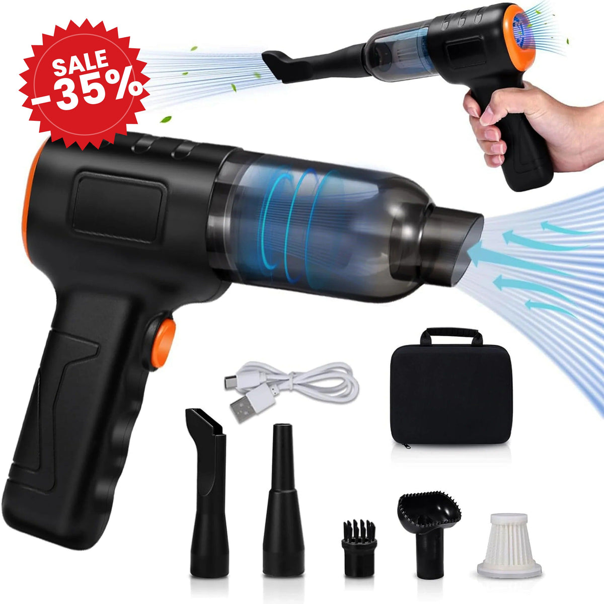 Cordless Car Vacuum Cleaner - SALE -35%