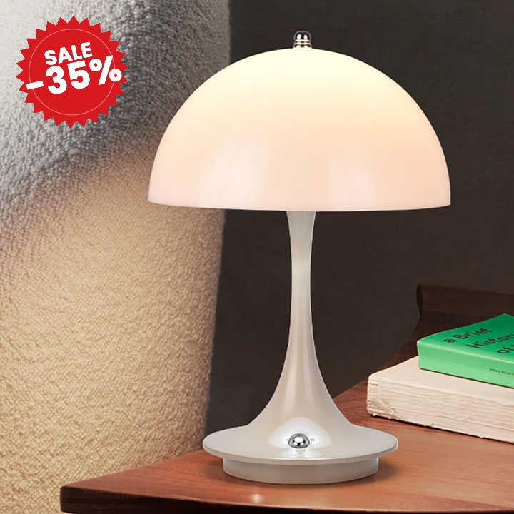 Table Lamp Rechargeable Dome-Shade Desk Light - SALE -35%
