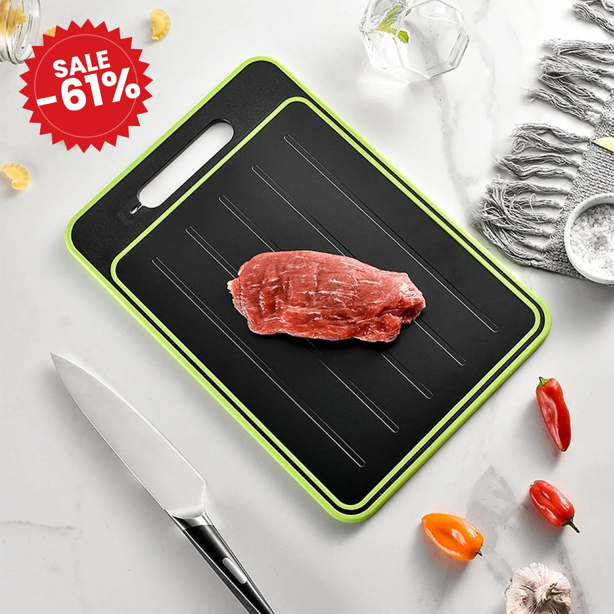 4-in-1 Cutting Board & Thaw Defrosting Tray - SALE -61%