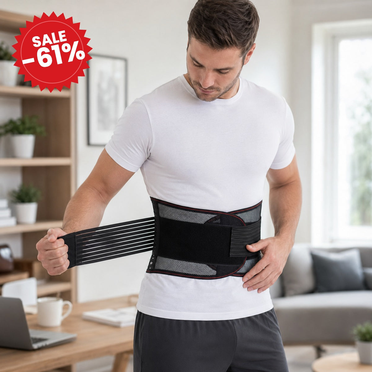 Adjustable Breathable Lumbar Support Belt - SALE -61%