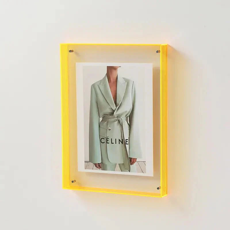 Acrylic Photo Frame | Floating colour border display