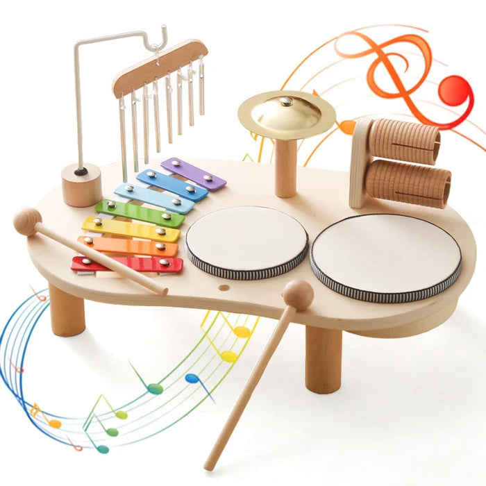 Toddler Wooden Musical Instruments Toy Set