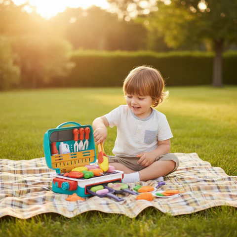 Kids Pretend Play BBQ Grill Playset