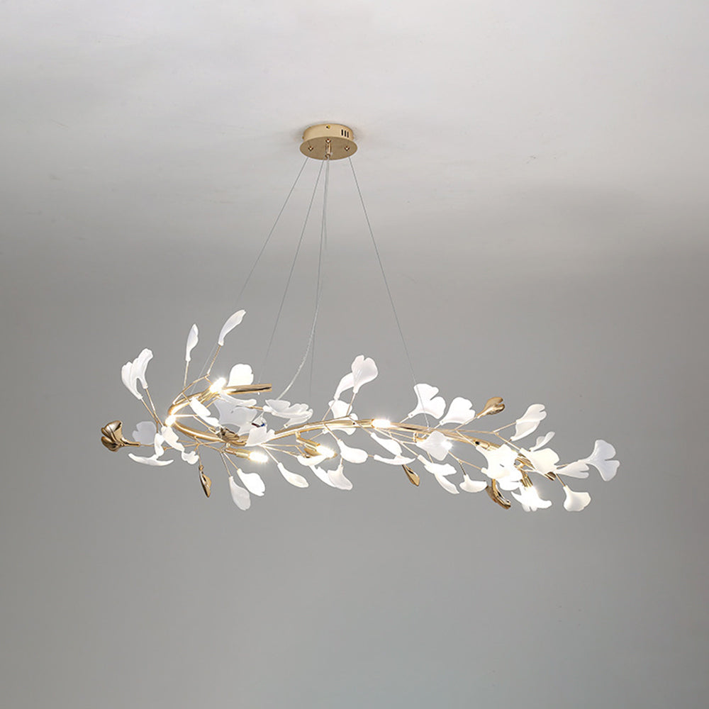 Glam Ceramic Leaf Chandelier