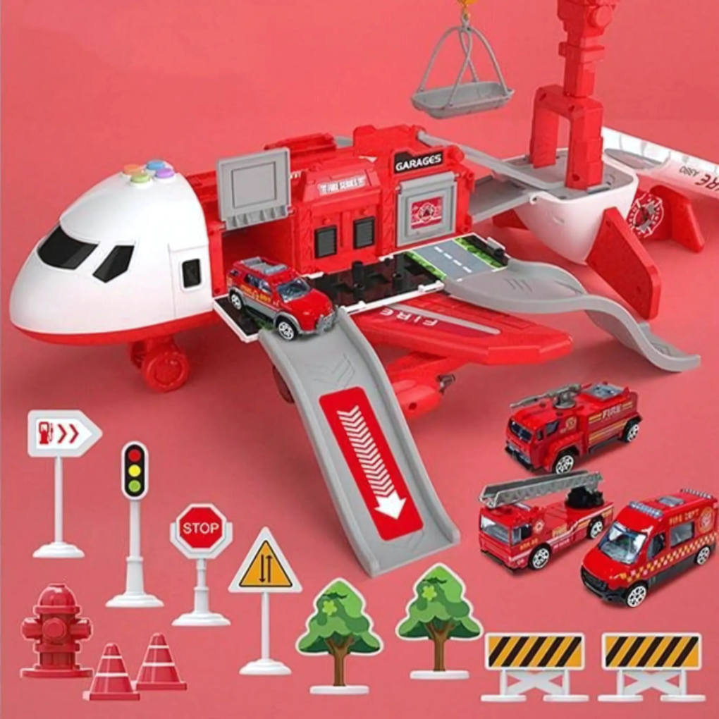 Kids Musical Transforming Inertia Airplane Toy