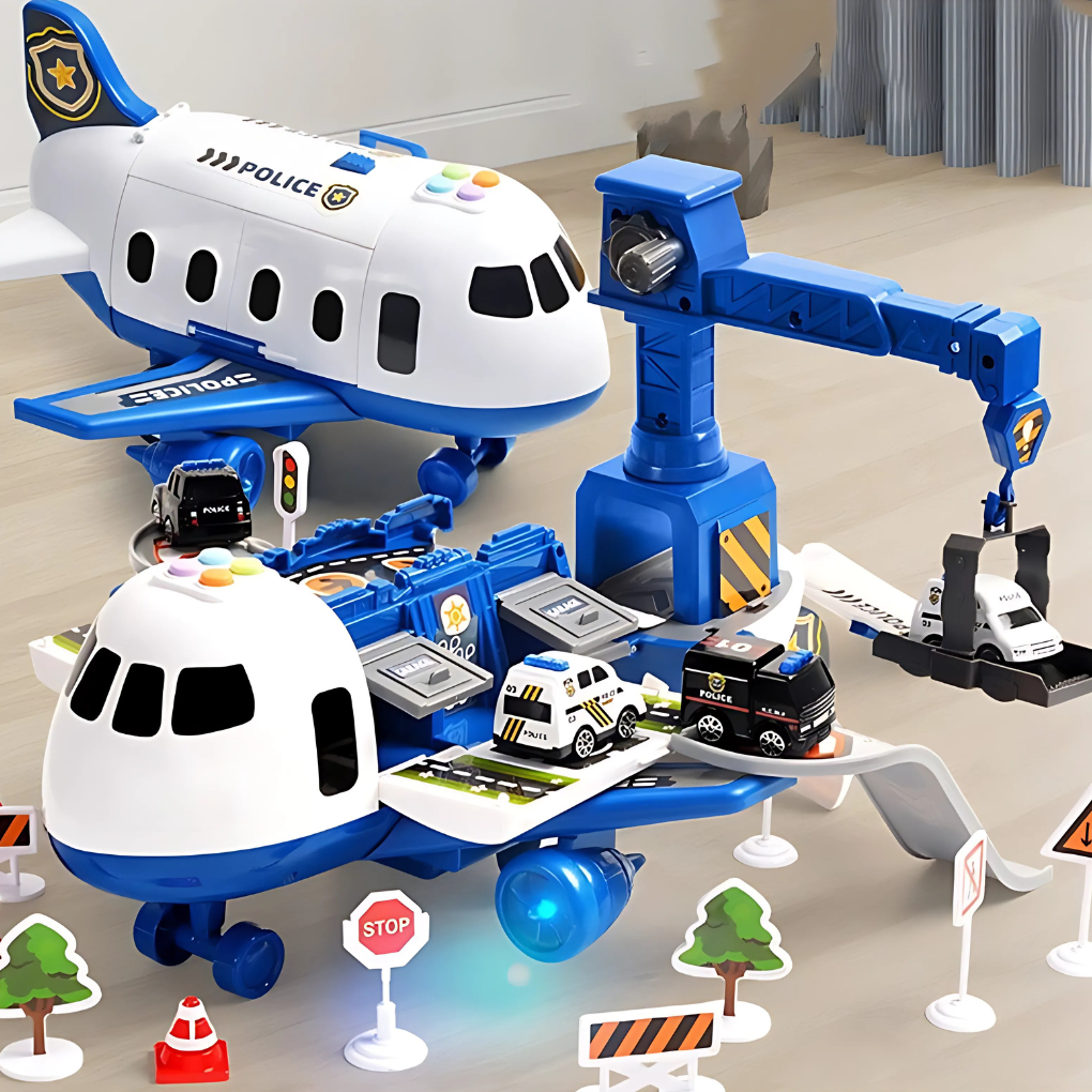 Kids Musical Transforming Inertia Airplane Toy
