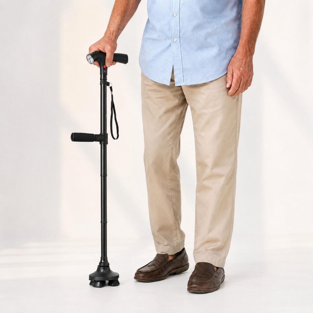 Foldable Aluminum Quad Cane