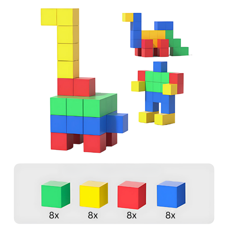 Kids Magnetic Matching Puzzle Cube Toy Set