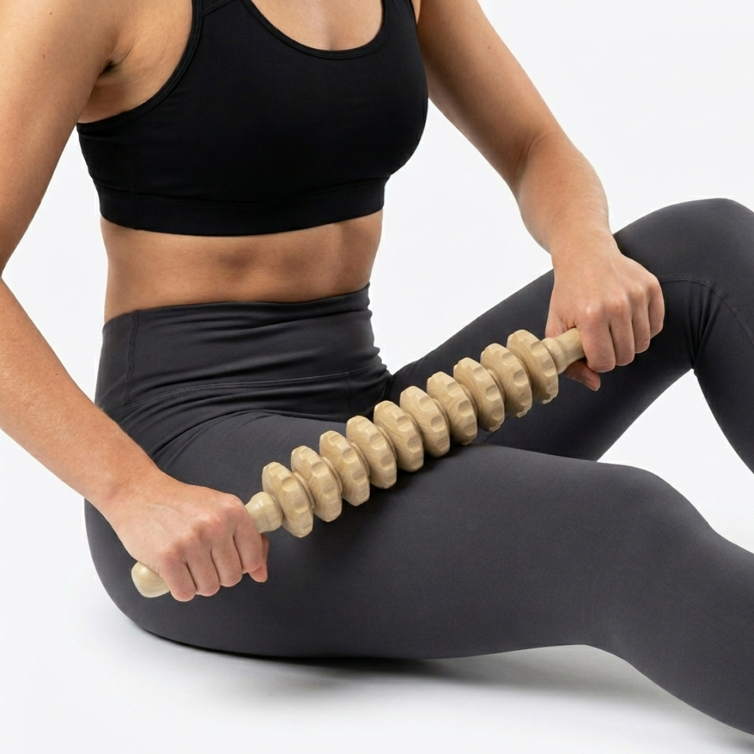 Body Contour Curved Wooden Massage Roller