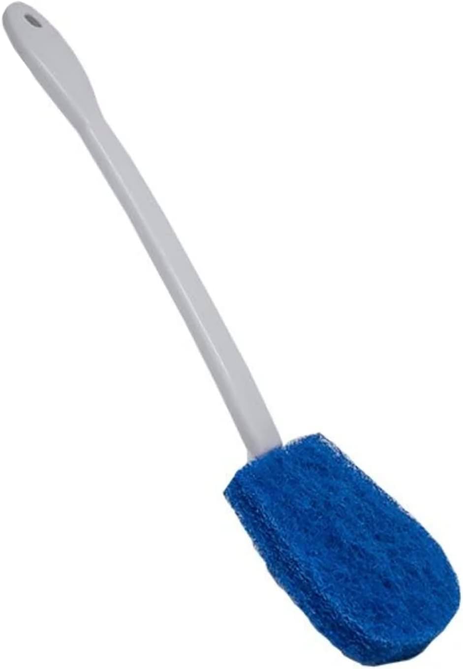 LOLA Bath & Toilet Bowl Scrubber Brush w/Comfort Handle & Hang Hole. Non-Scratch, Removes Rings w/Scrubbing Pad, 1 Pack