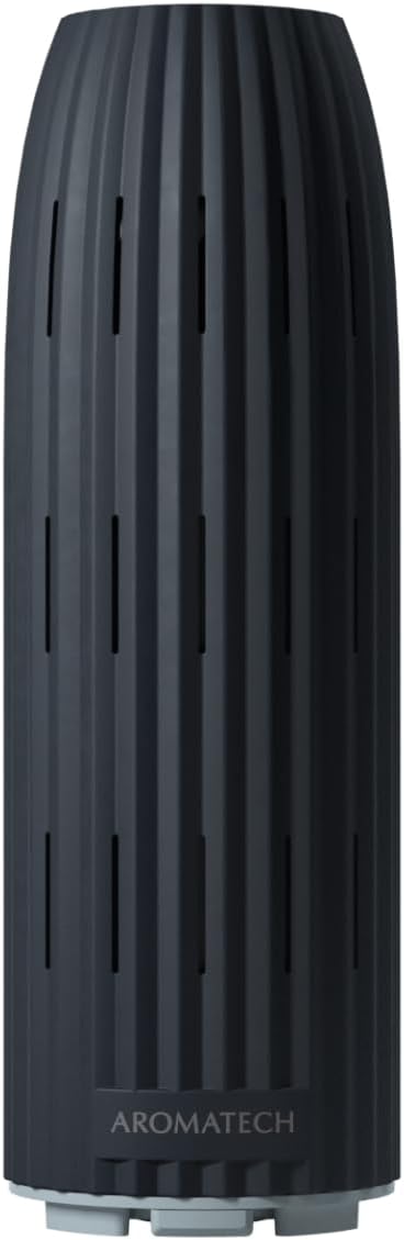 AromaTech Ambience Scent Diffuser for Essential Oil Blends & Fragrances – Waterless Scent Machine w/Bluetooth for Home, Bathroom Boutiques, Hotel, Spa – Charcoal