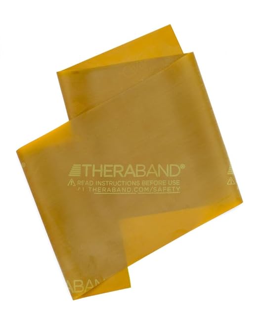 THERABAND Resistance Bands, 6 Yard Roll Professional Latex Elastic Band For Upper Body, Lower Body, & Core Exercise, Physical Therapy, Pilates, At-Home Workouts, & Rehab, Gold, Max, Level 8