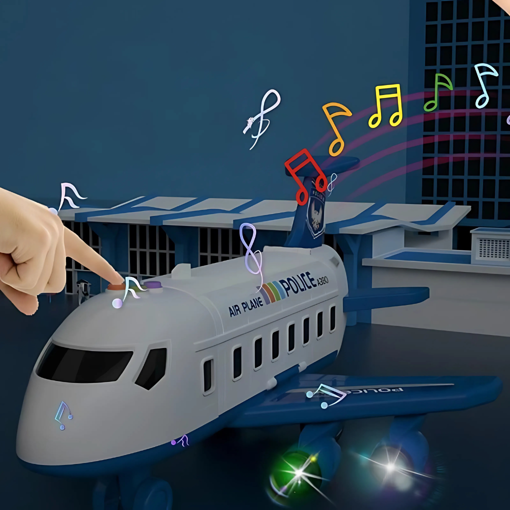 Kids Musical Transforming Inertia Airplane Toy