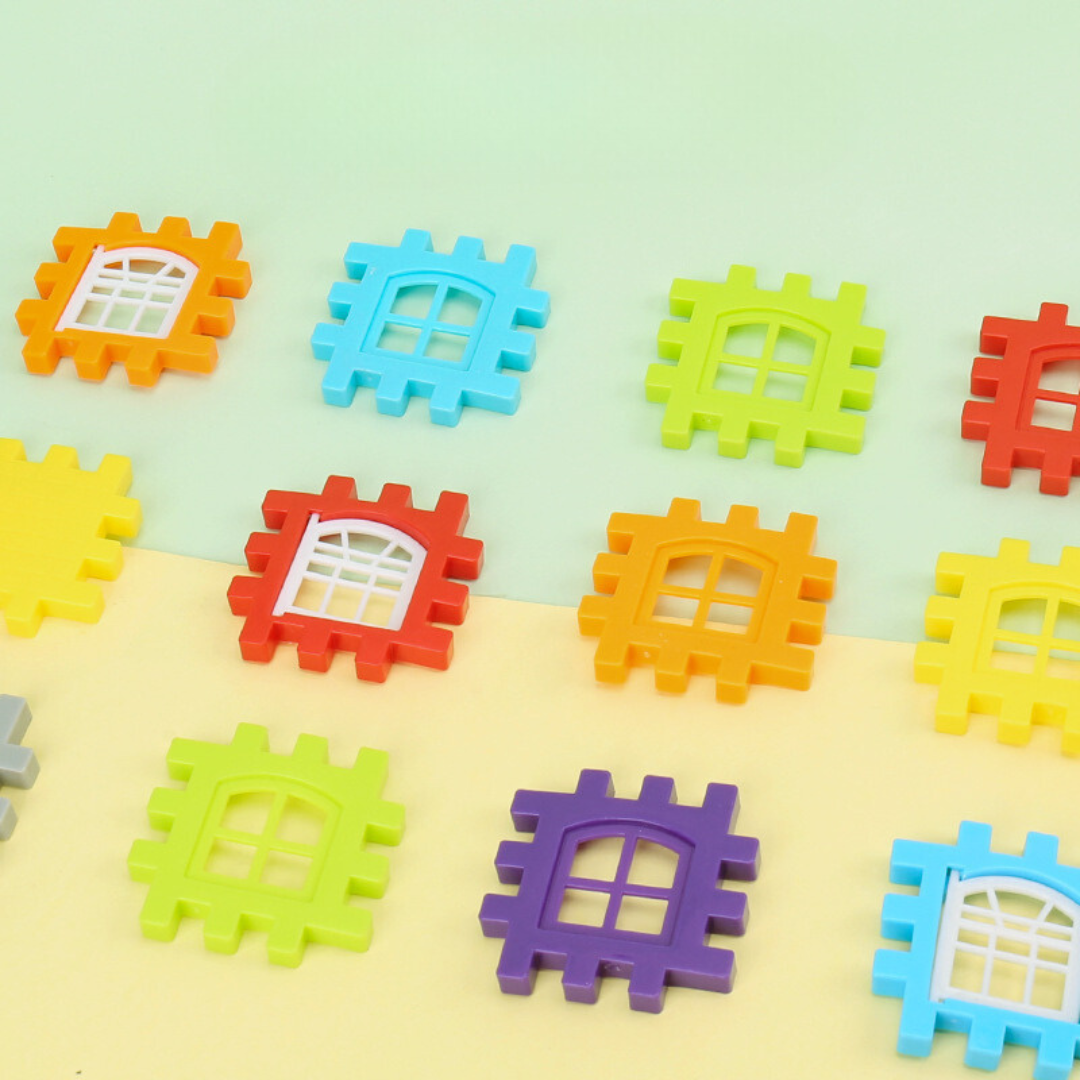 Kids Montessori Transparent Window Building Blocks Set