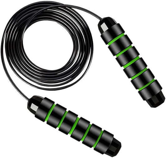 Tangle-Free Rapid Speed Jump Rope with Ball Bearings, Adjustable Jump Rope for Fitness Rapid Speed Jumping Rope with Foam Handles for Workout Boxing Home Exercise Slim Body Training for Men Women