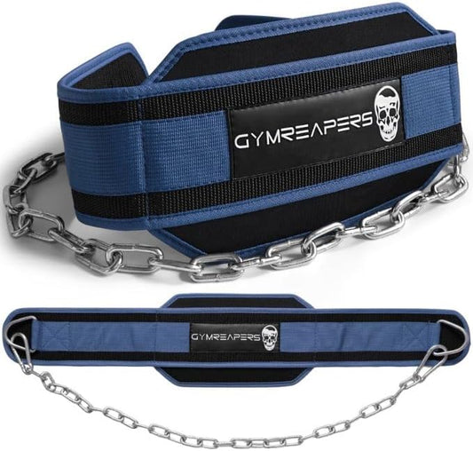 Gymreapers Dip Belt With Chain For Weightlifting, Pull Ups, Dips - Heavy Duty Steel Chain For Added Weight Training