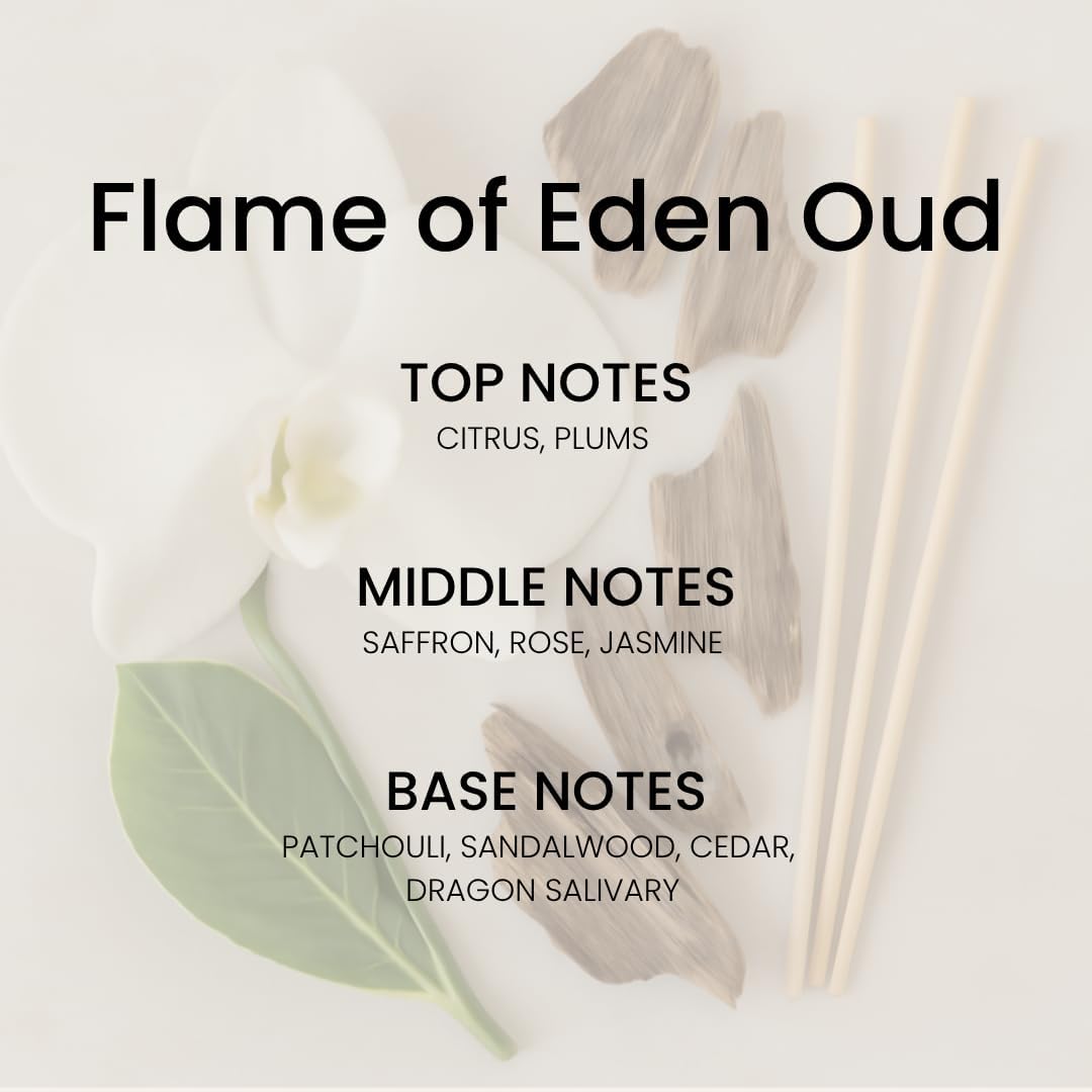 Flame of Eden Oud Room Spray – 5.07 oz Scented Air Freshener Spray for Home, Office & Linen – Long-Lasting Linen Spray for Bedding, Pillows & Fabrics – Luxurious Home Fragrance