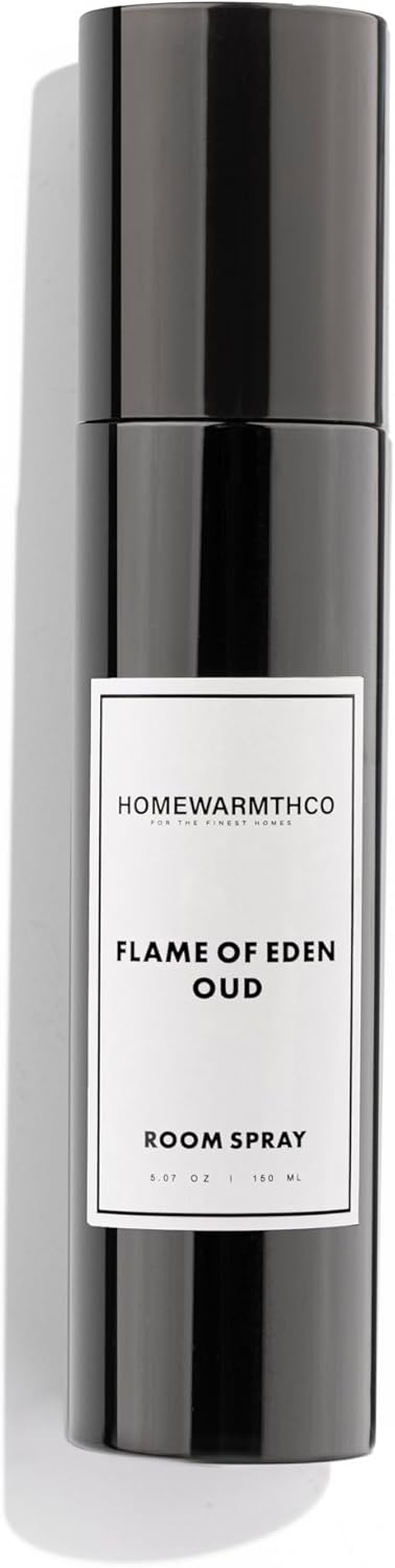 Flame of Eden Oud Room Spray – 5.07 oz Scented Air Freshener Spray for Home, Office & Linen – Long-Lasting Linen Spray for Bedding, Pillows & Fabrics – Luxurious Home Fragrance