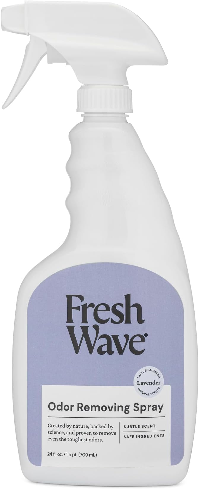 Fresh Wave Lavender Scent Odor Eliminator Spray & Air Freshener, 24 fl. oz. | Odor Absorber for Home, Furniture, Fabrics & Trash | Safer Odor Relief