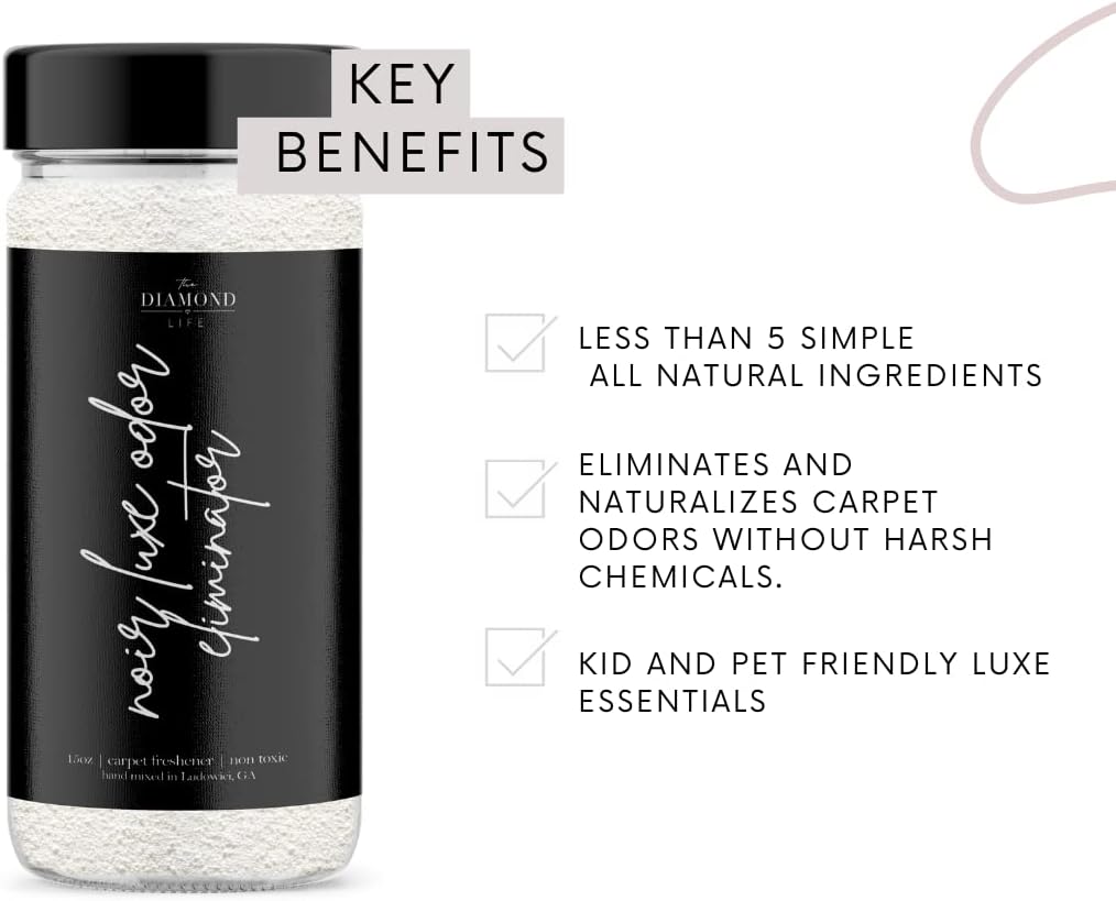 Home "Noir Luxe" Sea Salt & Ozone, Carpet Powde For Vacuumingr, Mattress & Upholstery Freshener With Room Spray, Air/Fabric/Linen Odor Eliminator For Homes With Kids & Pets Bundle