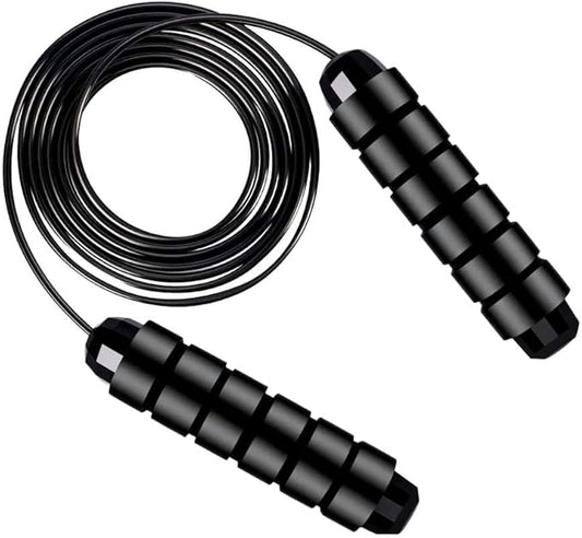 Tangle-Free Rapid Speed Jump Rope with Ball Bearings, Adjustable Jump Rope for Fitness Rapid Speed Jumping Rope with Foam Handles for Workout Boxing Home Exercise Slim Body Training for Men Women