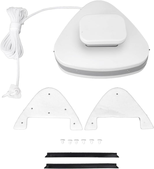 Double Sided Glass Cleaner Magnetic Window Wiper Tool Time Saving Versatile Triangle Shape for Home Office ABS Magnets Silicone High Density Sponge (18-30)