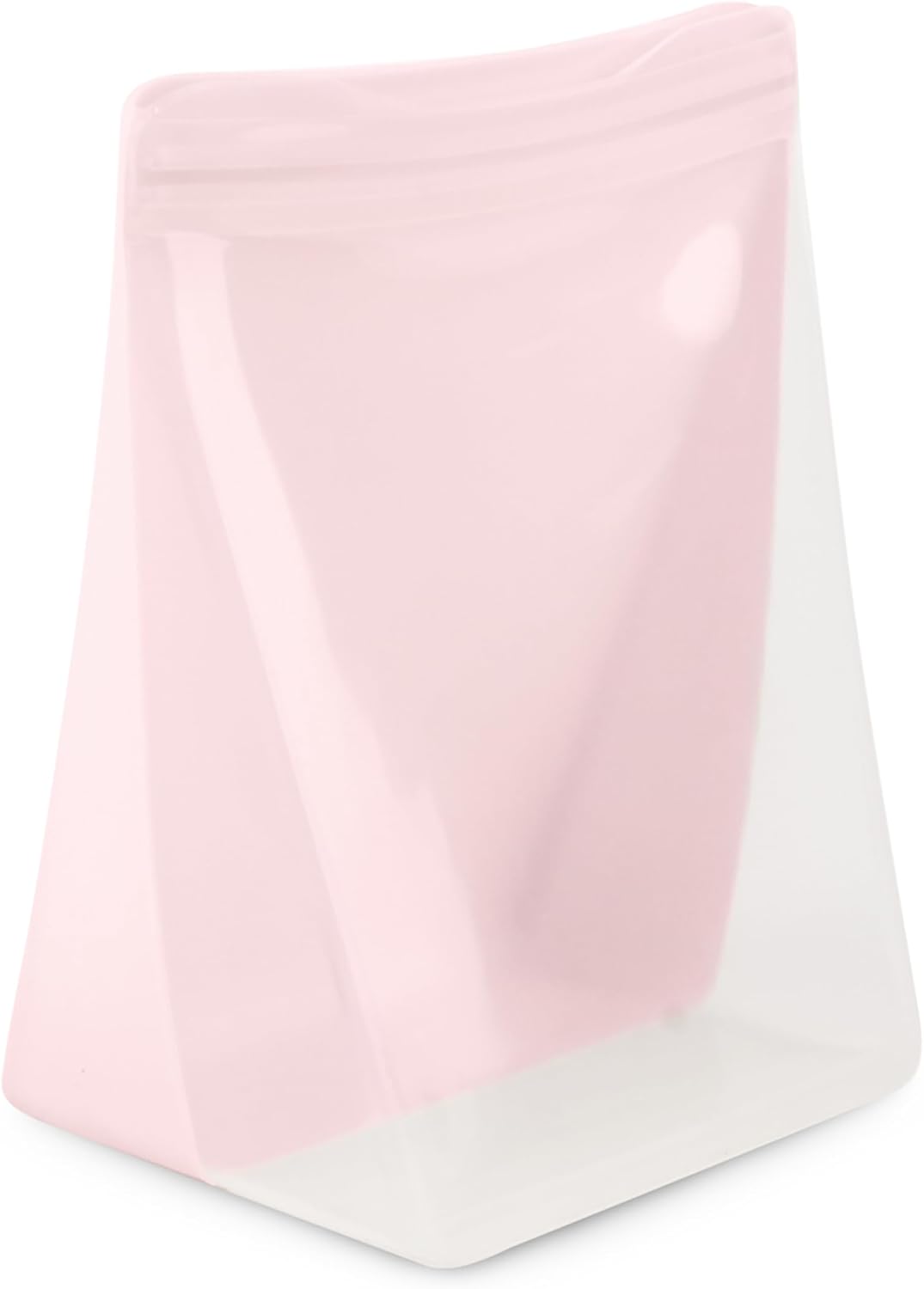 W&P Porter Silicone Reusable Storage Bag, Sandwich (36oz Stand-Up), Blush, Food Storage Container, Microwave and Dishwasher Safe, Easy Cleaning