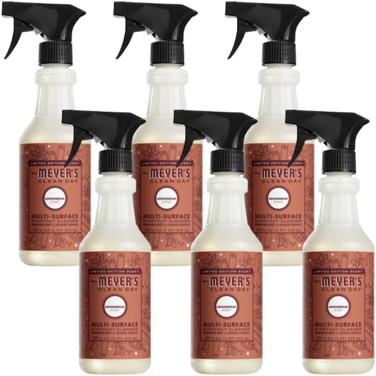 Mrs. MEYER'S CLEAN DAY Multi-Surface Cleaner, Gingerbread, 16 Fl Oz (Pack of 6)