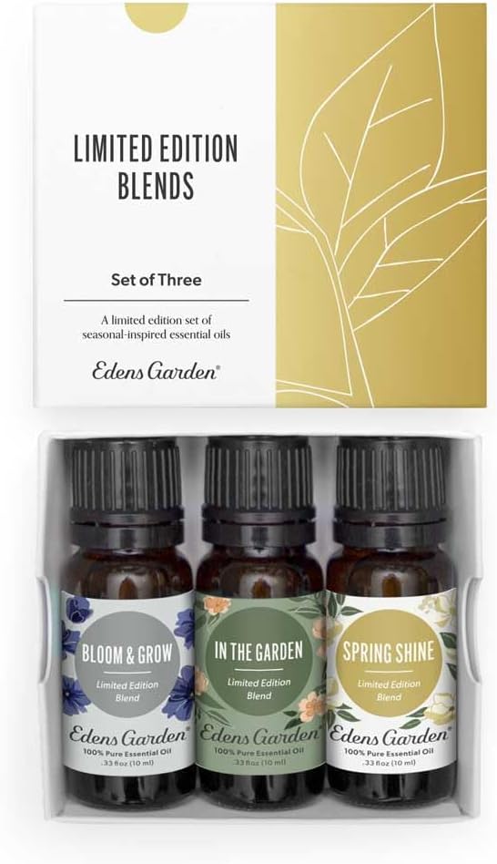Edens Garden Spring Essential Oils 3 Set – 100% Therapeutic Grade, Fragrance Oil-Free & Undiluted Aromatherapy Blends for Relaxation, Diffusers & Home – Natural Gift for Wellness, 10 ml/ 3 Pack