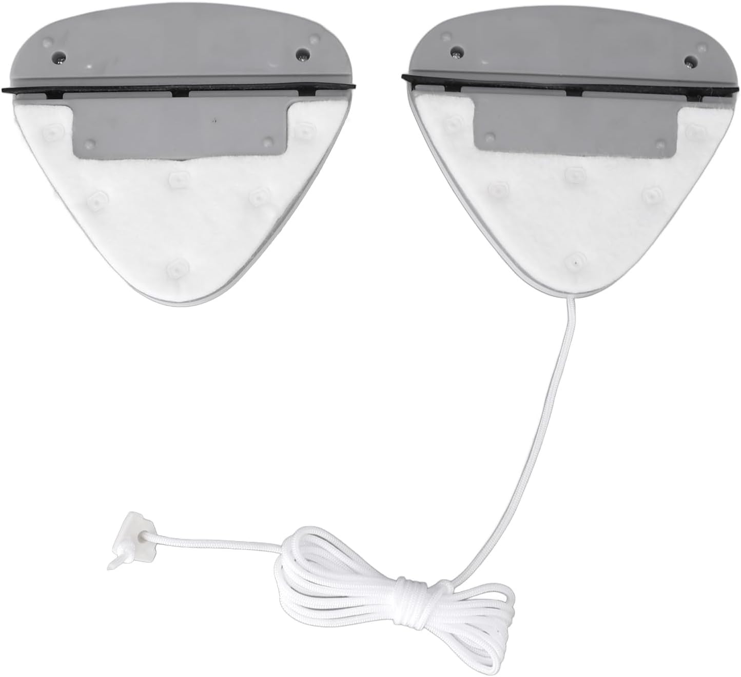 Double Sided Glass Cleaner Magnetic Window Wiper Tool Time Saving Versatile Triangle Shape for Home Office ABS Magnets Silicone High Density Sponge (15-26)