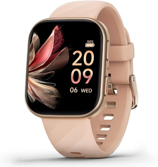 FITVII Health & Fitness Tracker (Answer/Make Calls), Smart Watch with 24/7 Heart Rate and Blood Pressure, Sleep Tracking, Blood Oxygen Monitor, 120+ Sport Mode Activity Tracker (Blush Pink, 1.85)