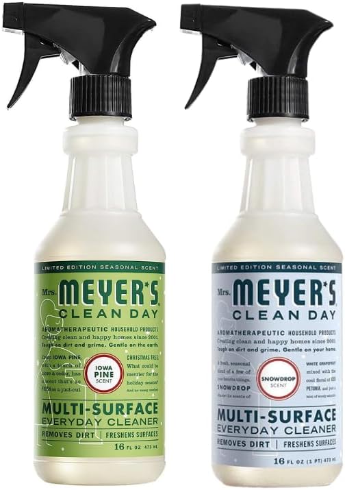 Mrs. MEYER'S CLEAN DAY Variety, 1 Multi-Surface Cleaner, 16 OZ, 1 Multi-Surface Cleaner, 16 OZ, 1 CT (Iowa Pine + Snow Drop)