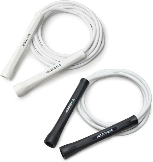 Hererope 6MM PVC Jump Rope for Men & Women Fitness, Speed, Tricks, Cardio Training, Boxing Jump Rope with Unbreakable Handles and Non-Kinking Skipping Rope, Adjustable Jumprope for Indoor Outdoor