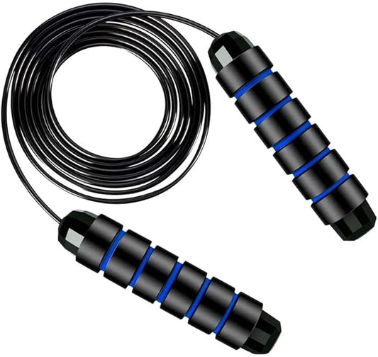 Tangle-Free Rapid Speed Jump Rope with Ball Bearings, Adjustable Jump Rope for Fitness Rapid Speed Jumping Rope with Foam Handles for Workout Boxing Home Exercise Slim Body Training for Men Women