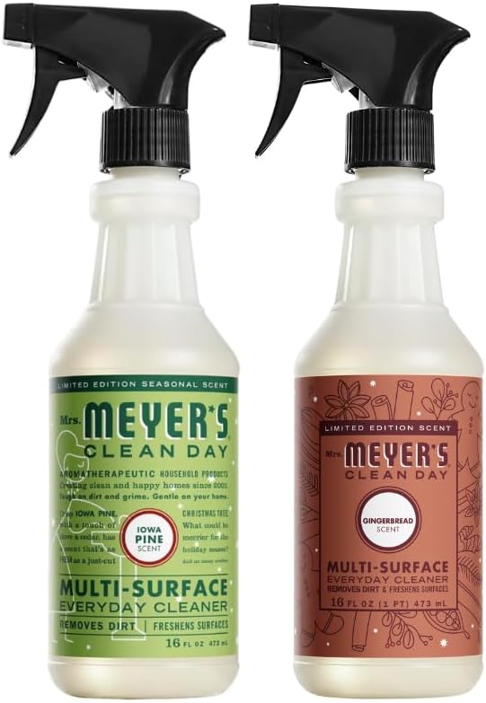 Mrs. MEYER'S CLEAN DAY Variety, 1 Multi-Surface Cleaner, 16 OZ, 1 Multi-Surface Cleaner, 16 OZ, 1 CT (Iowa Pine + Gingerbread)