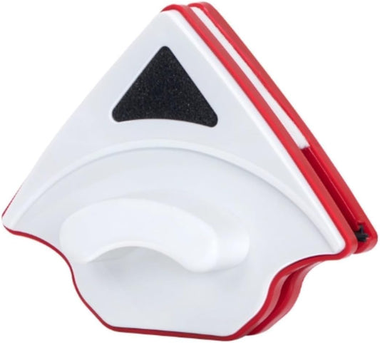 Magnetic Window Cleaner, Double Sided Window Cleaner with Abs Plastic Shell Rubber Magnetic Glass Wiper Adjustable Magnetic Washing Brush Equipment for Home High Rise Window(Red)